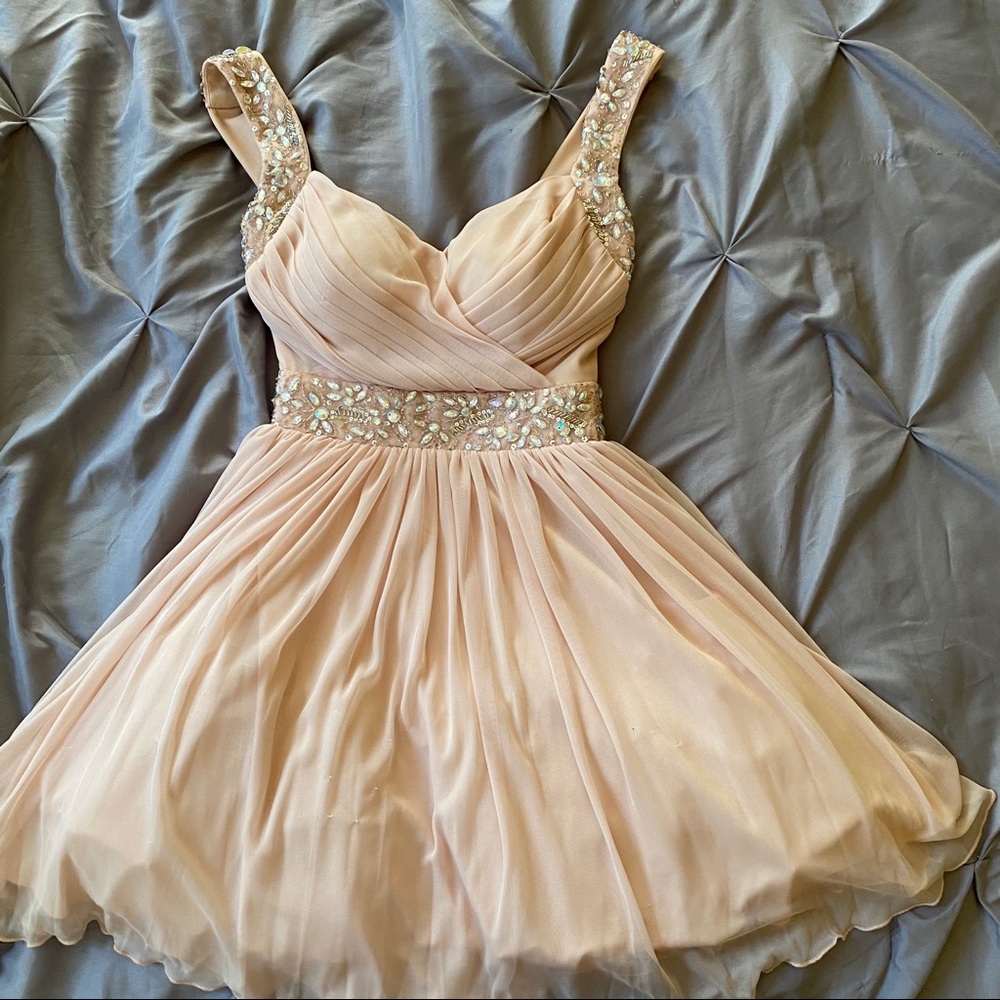 Light Pink Mini Tulle Dress